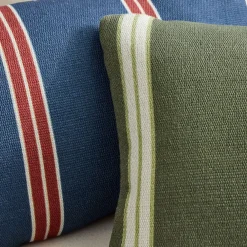West Elm Emma Chamberlain Reversible Mini Stripe Outdoor Lumbar Pillow