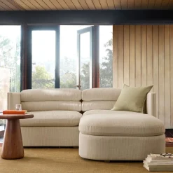West Elm Emma Chamberlain Stacked 3-Piece Ottoman Sectional (76")