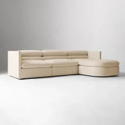 West Elm Emma Chamberlain Stacked 4-Piece Ottoman Sectional (113")