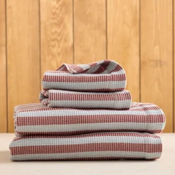 West Elm Emma Chamberlain Stripe Waffle Towels