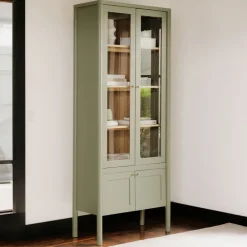 West Elm Emman Tall Glass Cabinet (86")