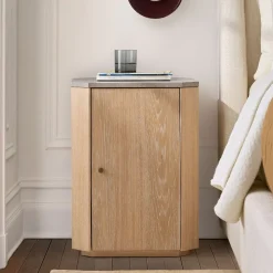 West Elm Essex Cerused Marble Nightstand (18")