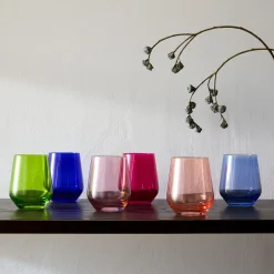West Elm Estelle Colo Glass Stemless Wine Glass (Set of 6)