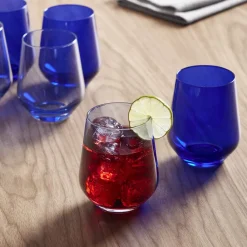 West Elm Estelle Colored Glass Two-Tone Wine Glasses