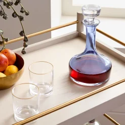 West Elm Estelle Colored Glass Vogue Decanter