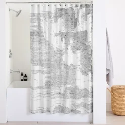 West Elm Etched Cloud Shower Curtain