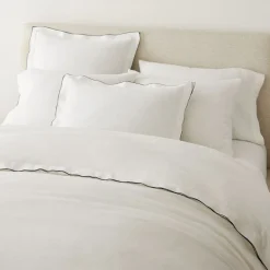 West Elm European Flax Linen Merrow Edge Duvet Cover & Shams
