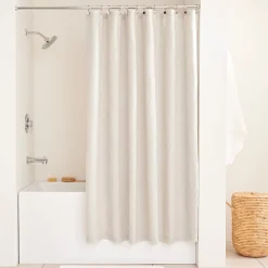 West Elm European Flax Linen Shower Curtain
