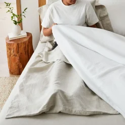West Elm European Flax Linen Travel Sheet Set