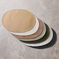 West Elm European Linen Oval Placemats