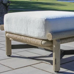 West Elm Fairbourne Teak Outdoor Ottoman