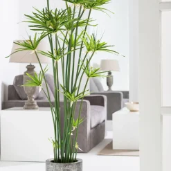 West Elm Faux Potted Cypress Grass Tree w/ Planter