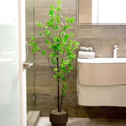 West Elm Faux Potted Minimalist Enkianthus Tree
