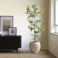 West Elm Faux Potted Quince Leaf Tree