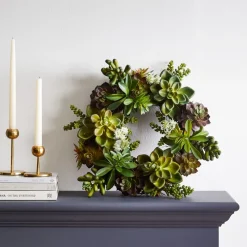 West Elm Faux Succulent Wreath