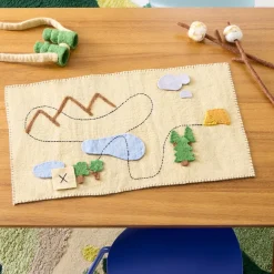 Kids West Elm Felt Foldable Map