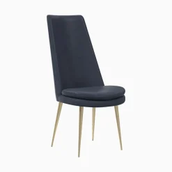 West Elm Finley High-Back Leather Dining Chair