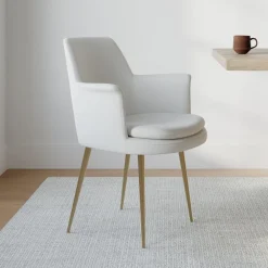 West Elm Finley Leather Dining Arm Chair