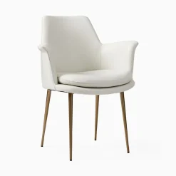 West Elm Finley Leather Dining Arm Chair