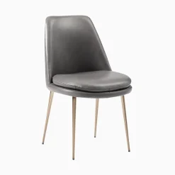 West Elm Finley Low-Back Leather Dining Chair (Set of 2)
