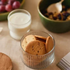 West Elm Fleck Fluted Glass Storage Jars (Set of 3)