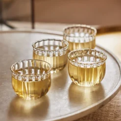 West Elm Fleck Kira Small Glass Cups (Set of 4)