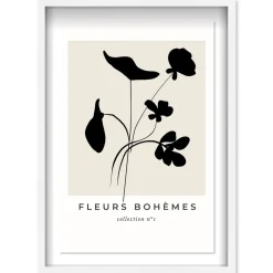 West Elm Fleurs Bohemes Silhouette Framed Shadowbox Wall Art