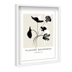 West Elm Fleurs Bohemes Silhouette Framed Shadowbox Wall Art