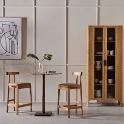 West Elm Flint Leather Bar & s