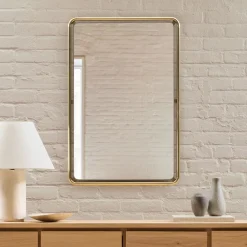 West Elm Floating Frame Metal Wall Mirror - Rectangle