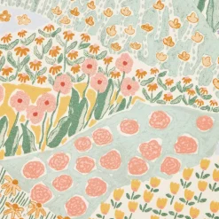 Kids West Elm Flower Field Crib Fitted Sheet