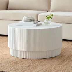West Elm Fluted Ceramic Indoor/Outdoor Coffee Table (32")