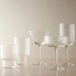 West Elm Fluted Glassware Sets