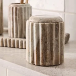 West Elm Fluted Marble Bath Accessories