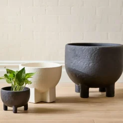 West Elm Form Studies Ceramic Footed Planters