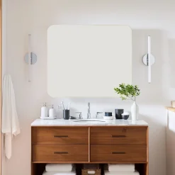 West Elm Frameless Seamless Double Wide Medicine Cabinet
