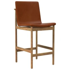 West Elm Framework Leather Counter Stool