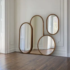 West Elm Frida Fluted Wood Floor Mirror