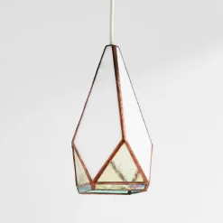 West Elm Friend of All Small Hanging Greta Lamp - White Mint