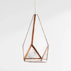 West Elm Friend of All Small Hanging Greta Lamp - White Ripple