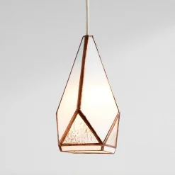 West Elm Friend of All Small Hanging Greta Lamp - White Ripple