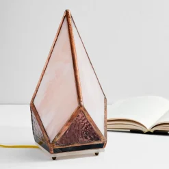 West Elm Friend of All Small Tabletop Greta Lamp - Rose Quartz