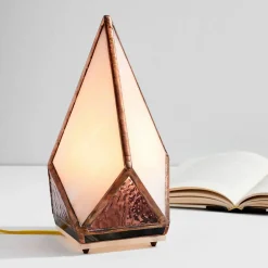 West Elm Friend of All Small Tabletop Greta Lamp - Rose Quartz