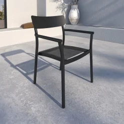 West Elm Galveston Aluminum Outdoor Dining Chairs (Set of 4)