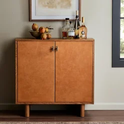 West Elm Garfield Leather Cabinet (35")