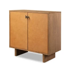 West Elm Garfield Leather Cabinet (35")