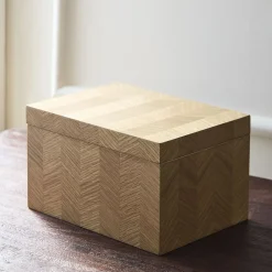 West Elm Georgia Graphic Wood Jewelry Box
