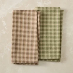 West Elm Gingham Cotton Napkin Sets