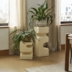 West Elm Gio Plaster Plant Stand