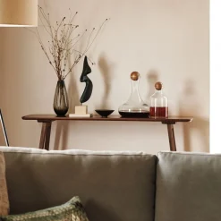 West Elm Glass Decanter with Wood Stopper